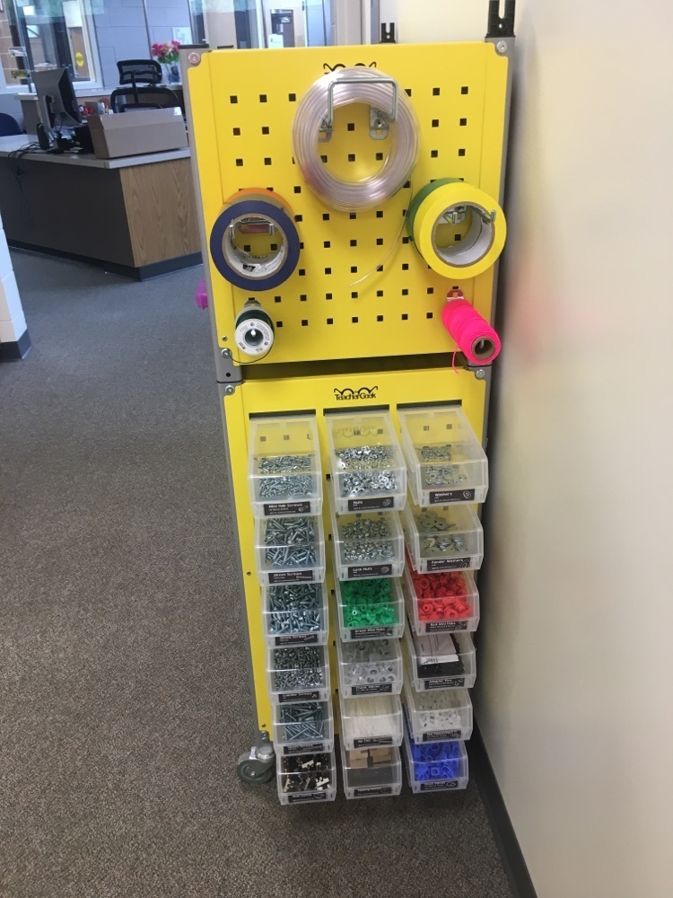 cart of supplies