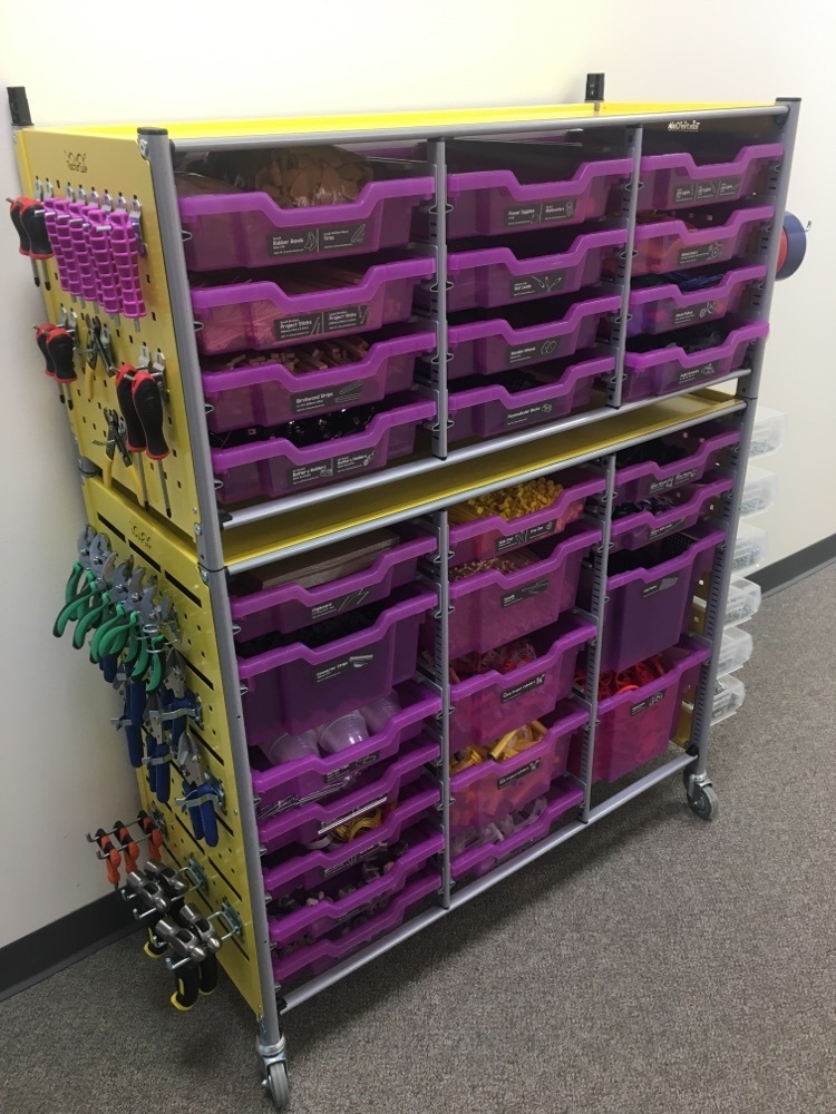 cart of supplies