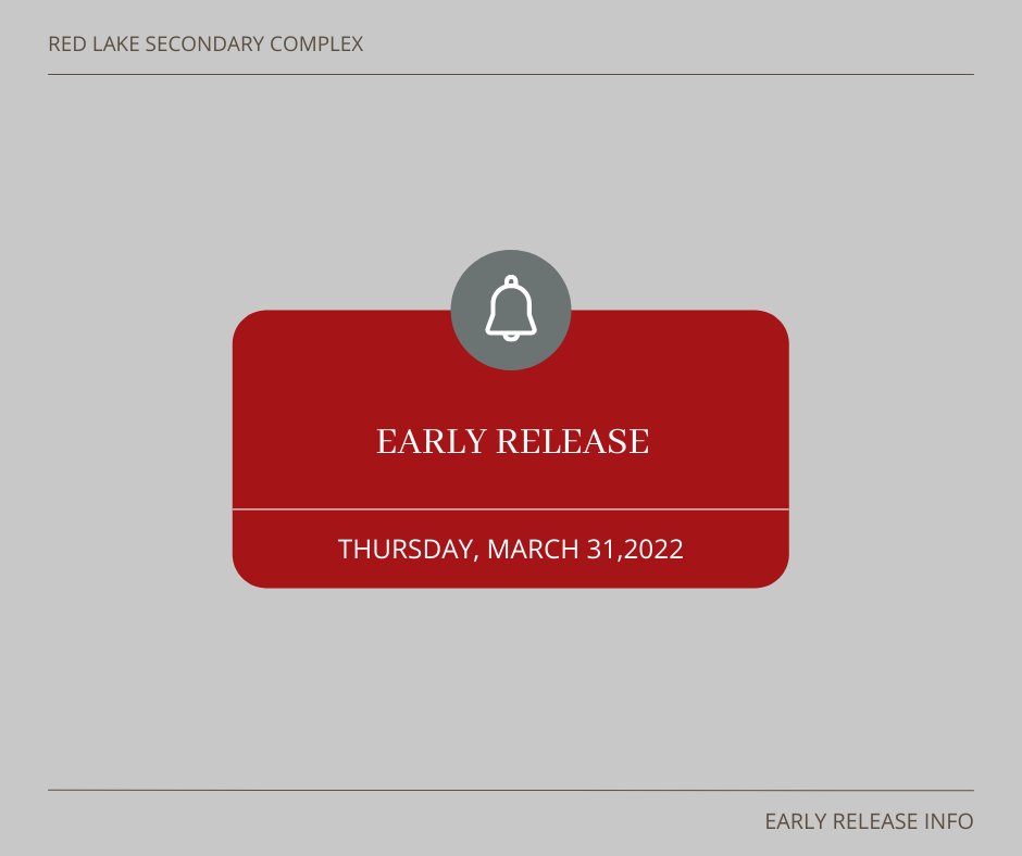 Early Release Thursday March 31, 2022