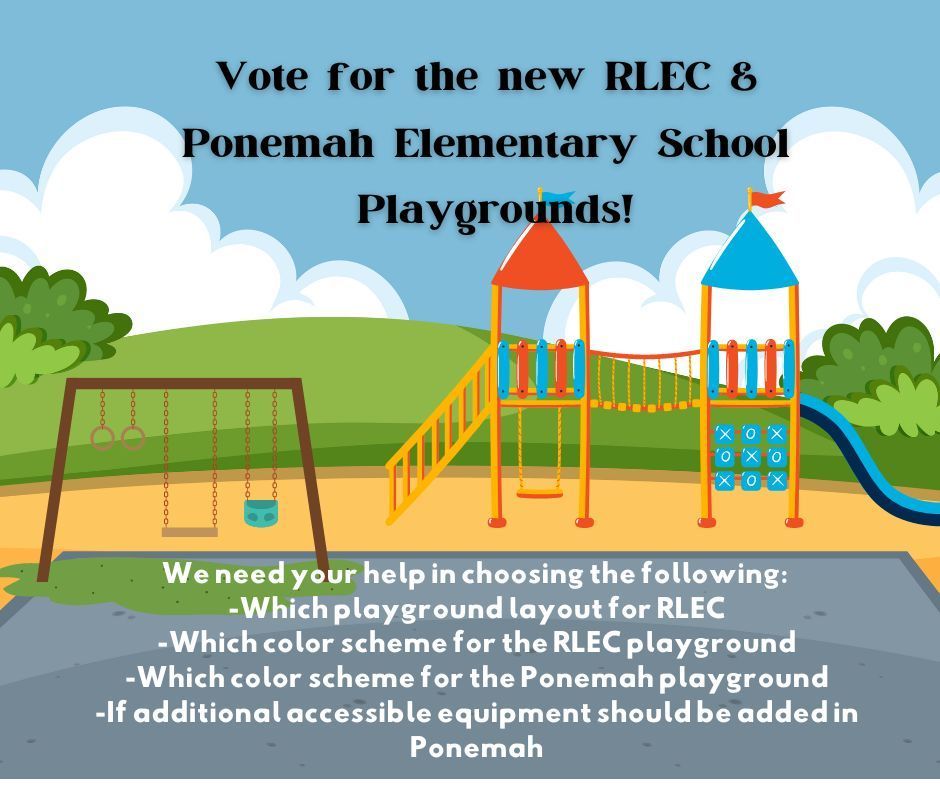Vote for the new RLEC &  Ponemah Elementary School  Playgrounds!